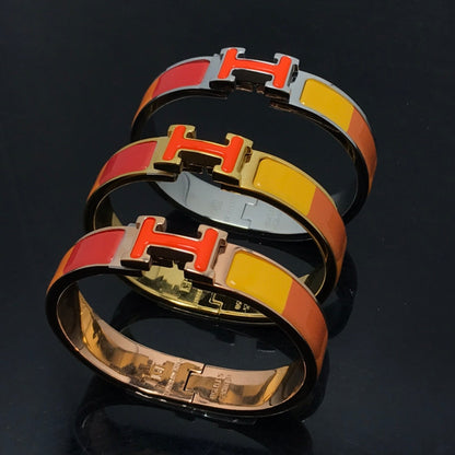 [Lucas Jewelry]H BRACELET ORANGE RAINBOW CERAMIC