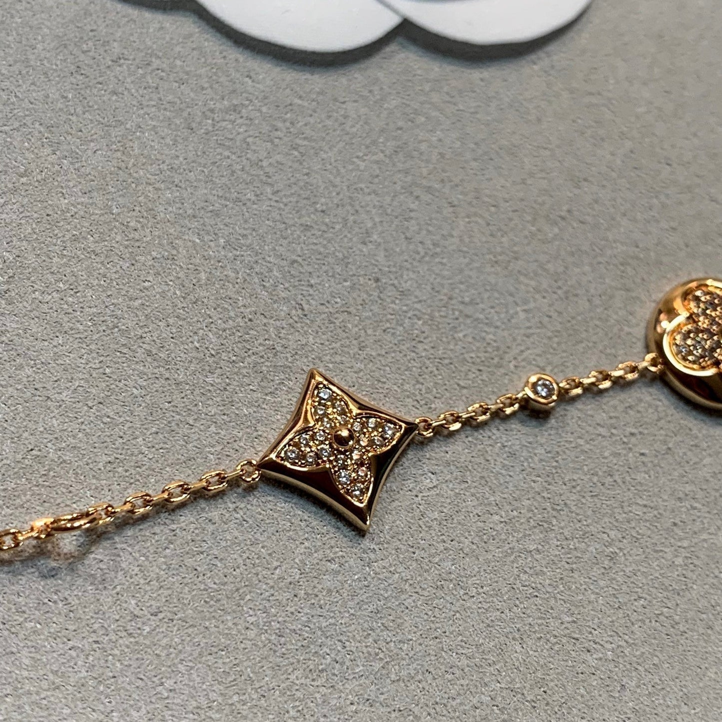 [Lucas Jewelry]STAR AND SUN 4 MOTIFS GOLD DIAMONDS BRACELET