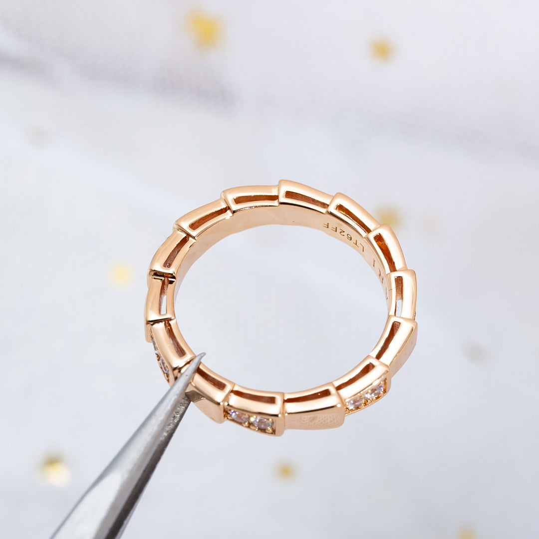 [Lucas Jewelry]SERPENTI RING PINK GOLD  3MM