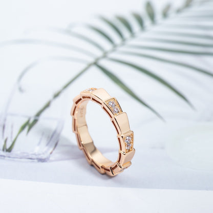 [Lucas Jewelry]SERPENTI RING PINK GOLD  3MM