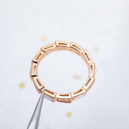 [Lucas Jewelry]SERPENTI RING PINK GOLD DIAMOND MOP 3MM