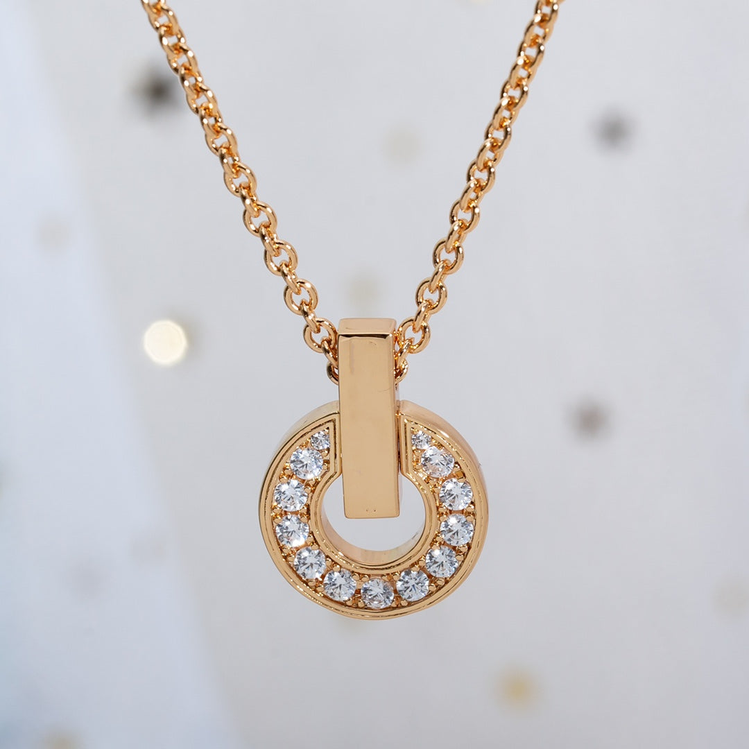 [Lucas Jewelry]GARI NECKLACE PINK GOLD DIAMOND