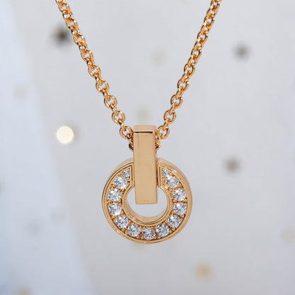 [Lucas Jewelry]GARI NECKLACE PINK GOLD DIAMOND