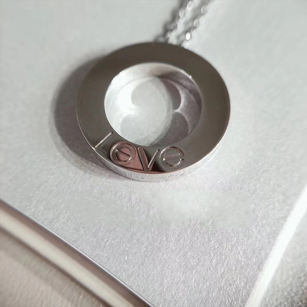 [Lucas Jewelry]LOVE NECKLACE ADJUSTABLE SILVER