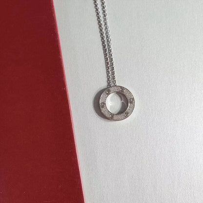 [Lucas Jewelry]LOVE NECKLACE ADJUSTABLE SILVER