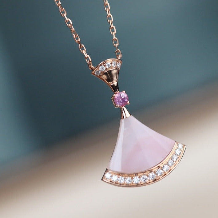 [Lucas Jewelry]DREAM NECKLACE PINK MOP DIAMOND