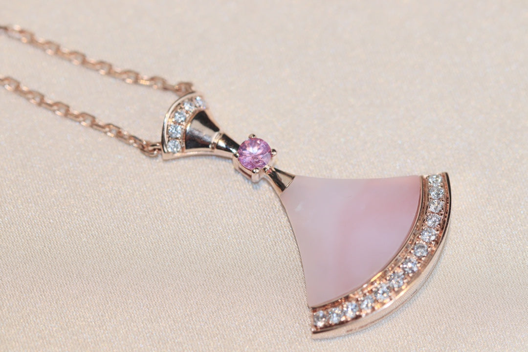 [Lucas Jewelry]DREAM NECKLACE PINK MOP DIAMOND