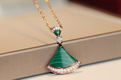 [Lucas Jewelry]DREAM NECKLACE MALACHITE DIAMOND