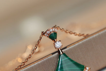 [Lucas Jewelry]DREAM NECKLACE MALACHITE DIAMOND