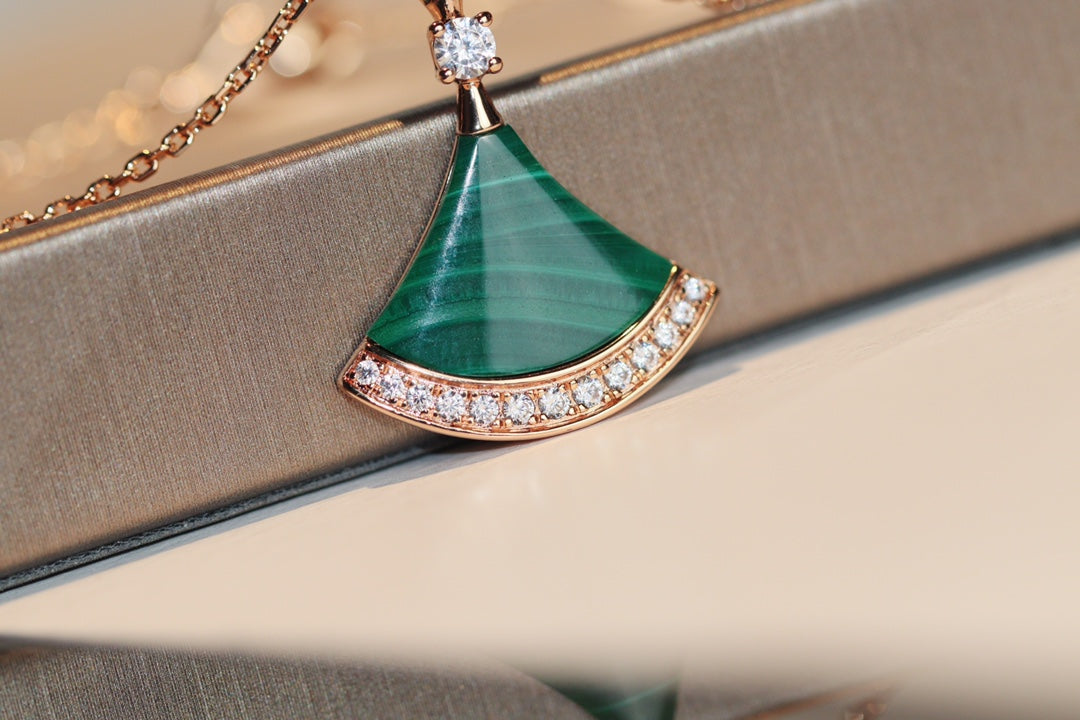 [Lucas Jewelry]DREAM NECKLACE MALACHITE DIAMOND