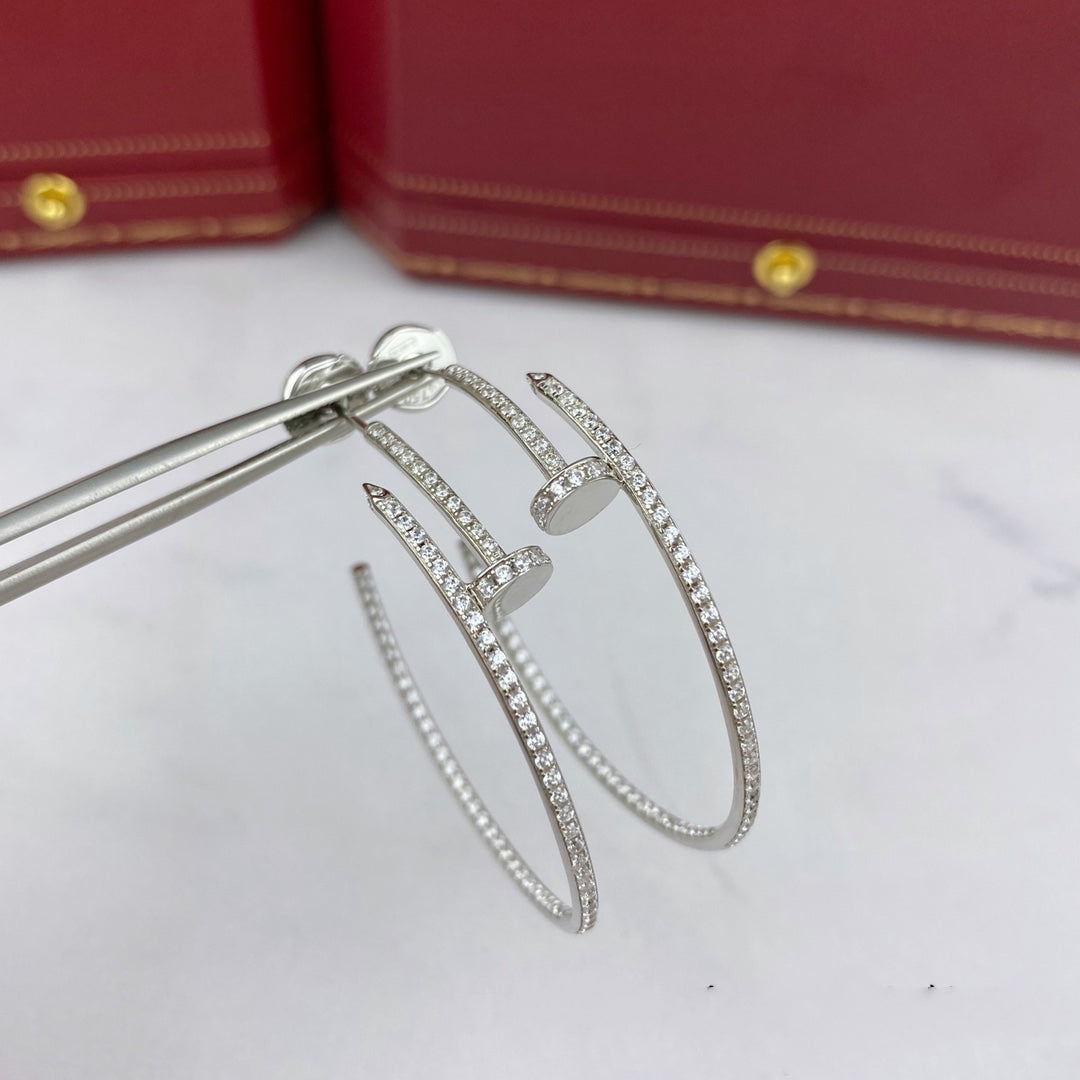 [Lucas Jewelry]JUSTE EARRINGS FULL DIAMONDS 1.8MM