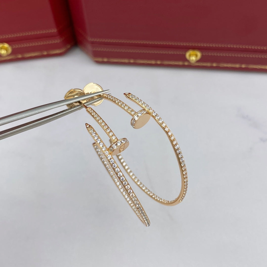 [Lucas Jewelry]JUSTE EARRINGS FULL DIAMONDS 1.8MM