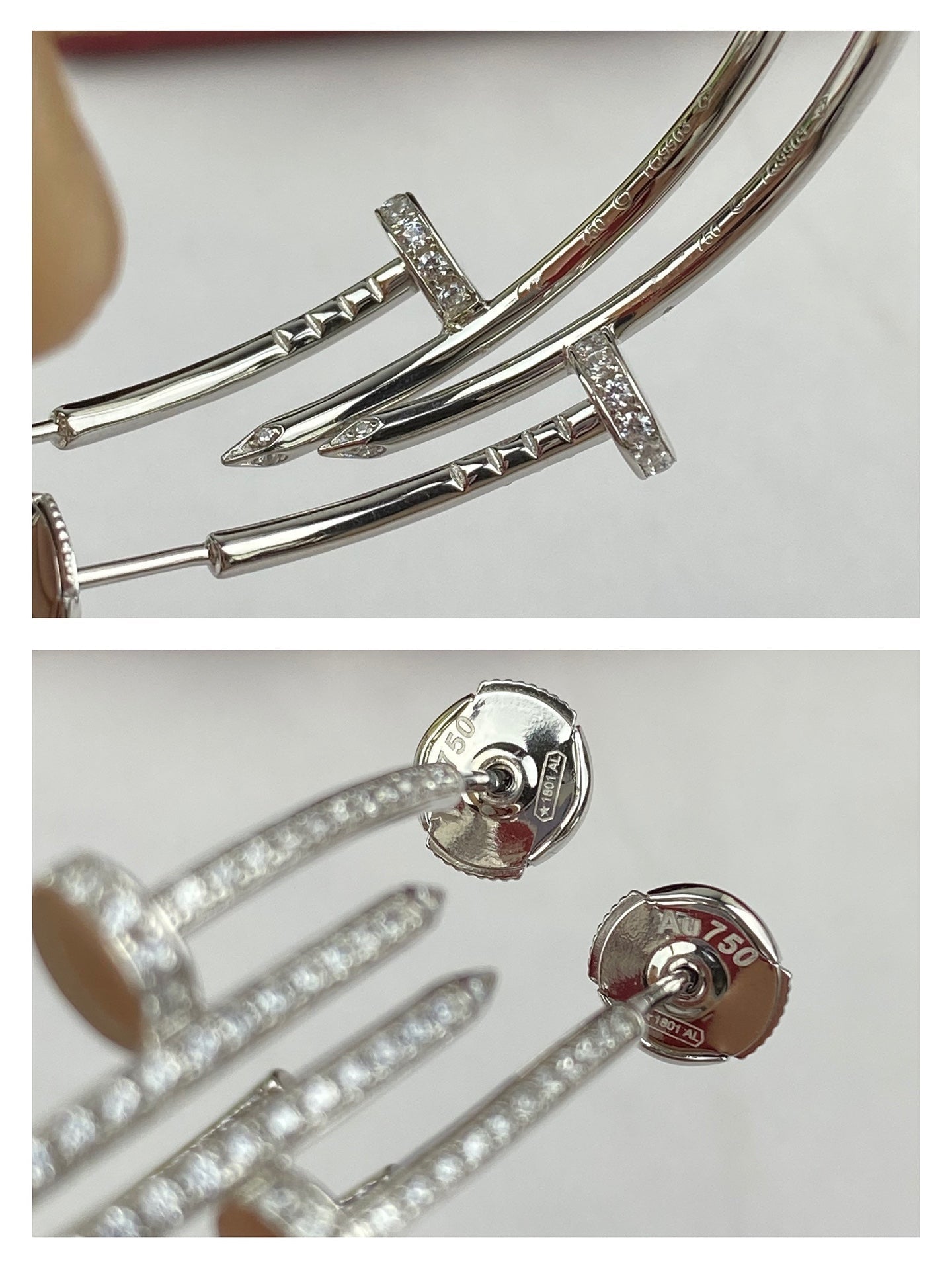 [Lucas Jewelry]JUSTE EARRINGS FULL DIAMONDS 1.8MM