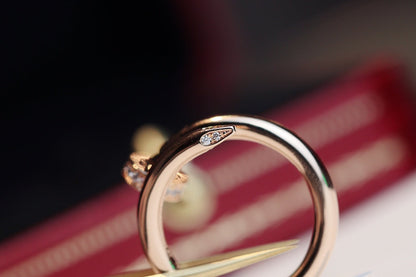 [Lucas Jewelry]JUSTE RING 2.65MM PINK GOLD DIAMOND