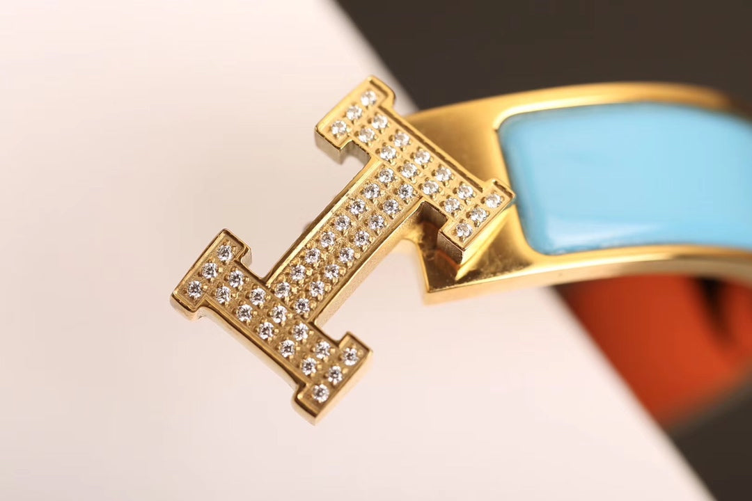 [Lucas Jewelry]H CLOUD BLUE BRACELET GOLD DIAMOND