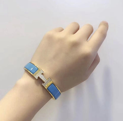 [Lucas Jewelry]H CLOUD BLUE BRACELET GOLD DIAMOND