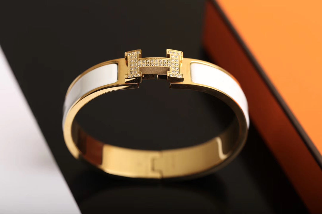 [Lucas Jewelry]H BRACELET GOLD DIAMOND