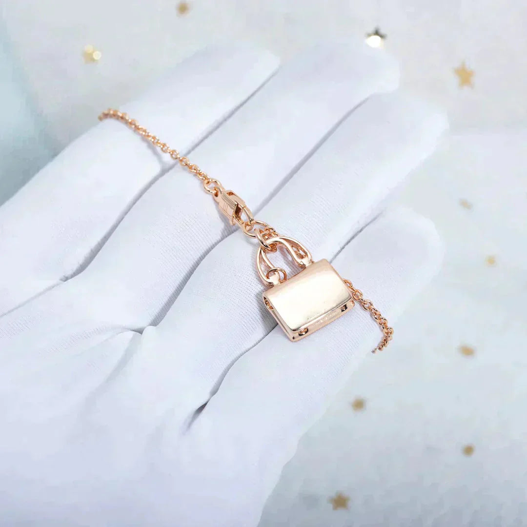 [Lucas Jewelry]AMULETTE PEDANT ROSE GOLD NECKLACE