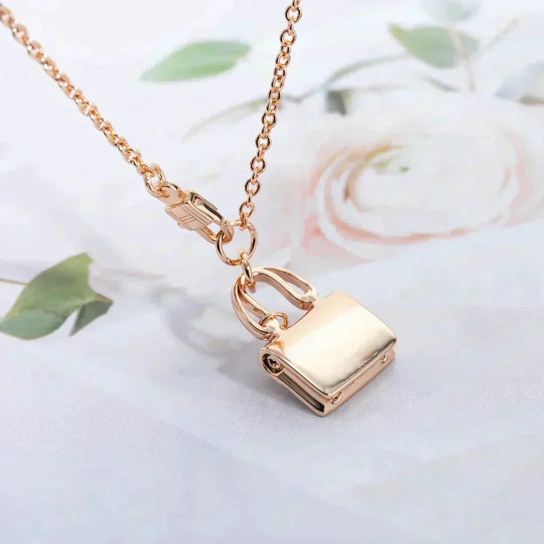 [Lucas Jewelry]AMULETTE PEDANT ROSE GOLD NECKLACE