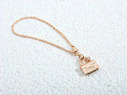 [Lucas Jewelry]AMULETTE PEDANT ROSE GOLD NECKLACE