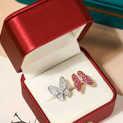 [Lucas Jewelry]TWIN BUTTERFLY DIAMOND RING