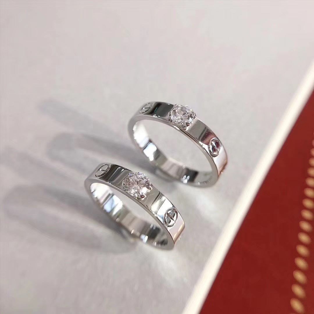 [Lucas Jewelry]LOVE RING 3.6MM 1 BIG DIAMOND