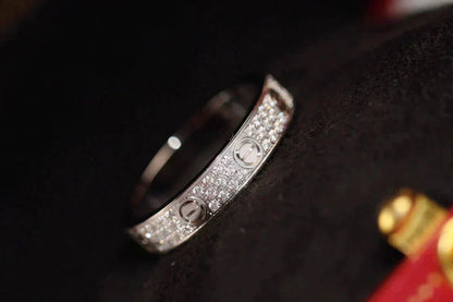 [Lucas Jewelry]LOVE RING 3.6MM DIAMOND PAVED