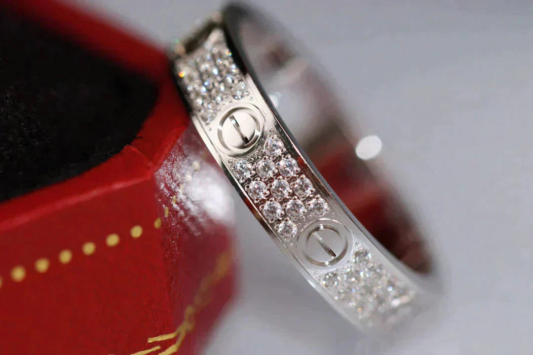 [Lucas Jewelry]LOVE RING 3.6MM DIAMOND PAVED