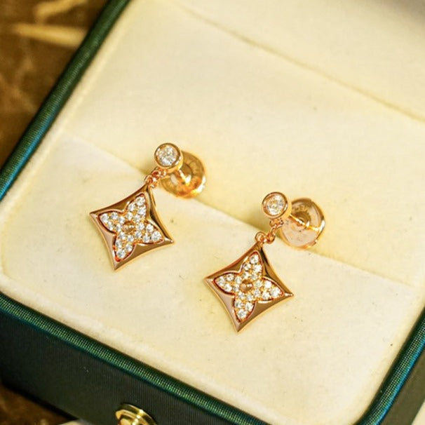 [Lucas Jewelry]STAR DIAMONDS EARRINGS GOLD