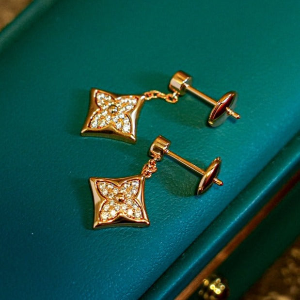 [Lucas Jewelry]STAR DIAMONDS EARRINGS GOLD