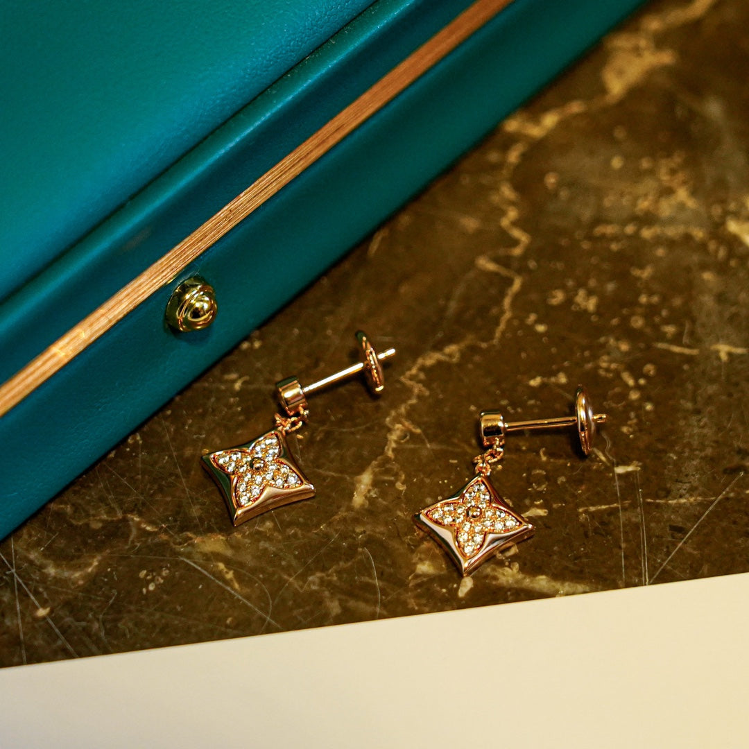 [Lucas Jewelry]STAR DIAMONDS EARRINGS GOLD