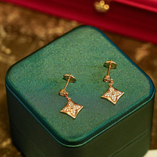 [Lucas Jewelry]STAR DIAMONDS EARRINGS GOLD