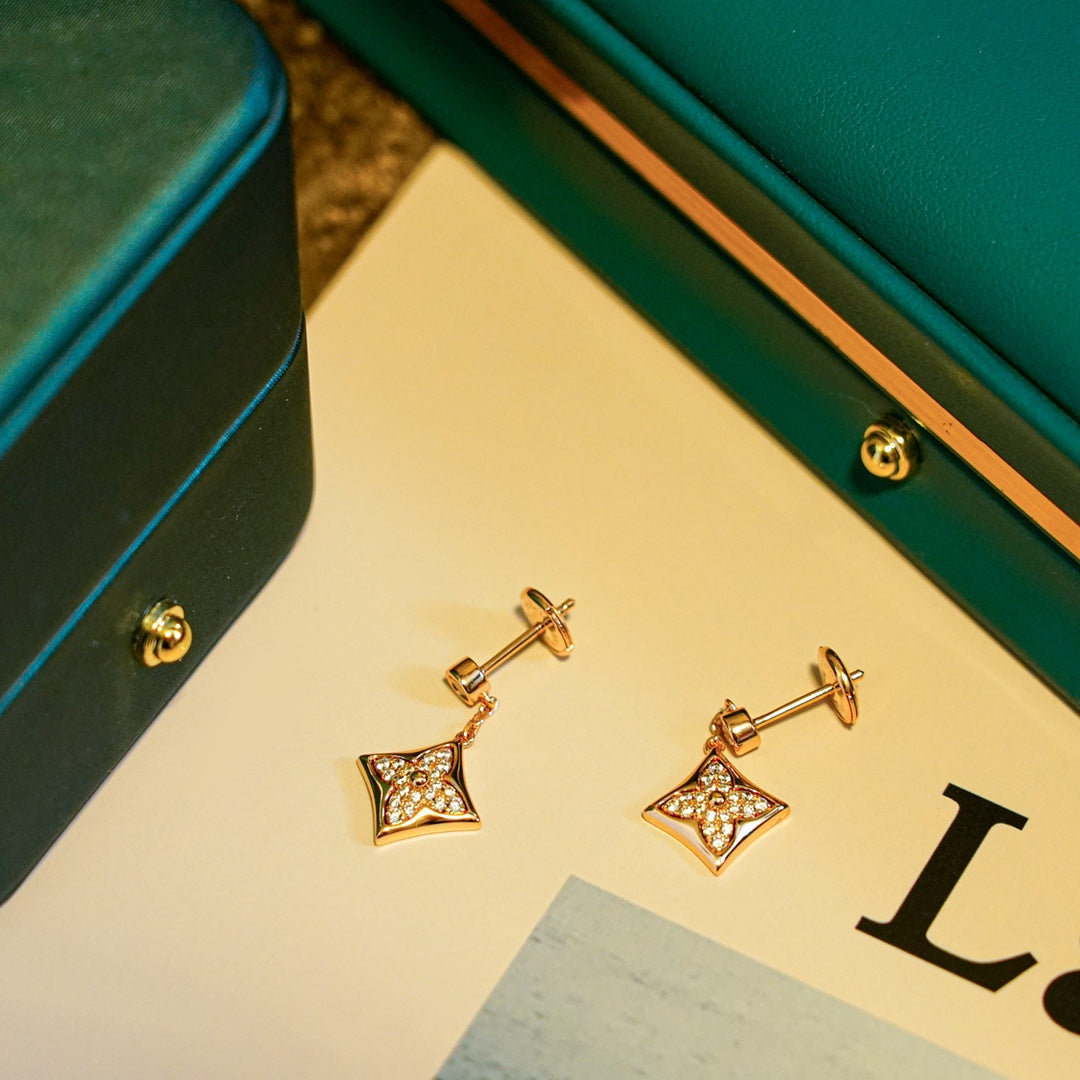 [Lucas Jewelry]STAR DIAMONDS EARRINGS GOLD