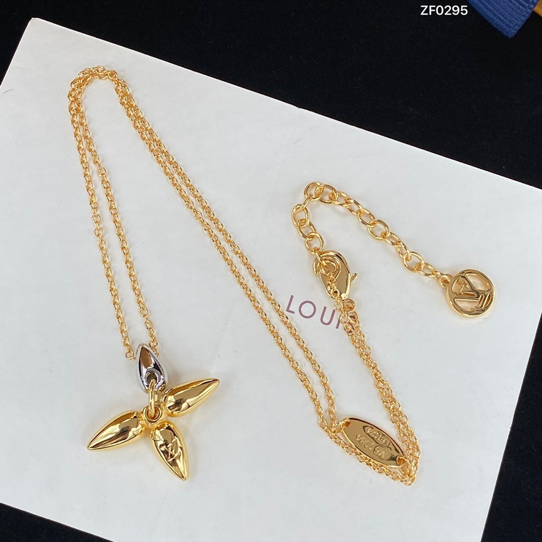 [Lucas Jewelry]LOUISETTE PEDANT GOLD NECKLACE