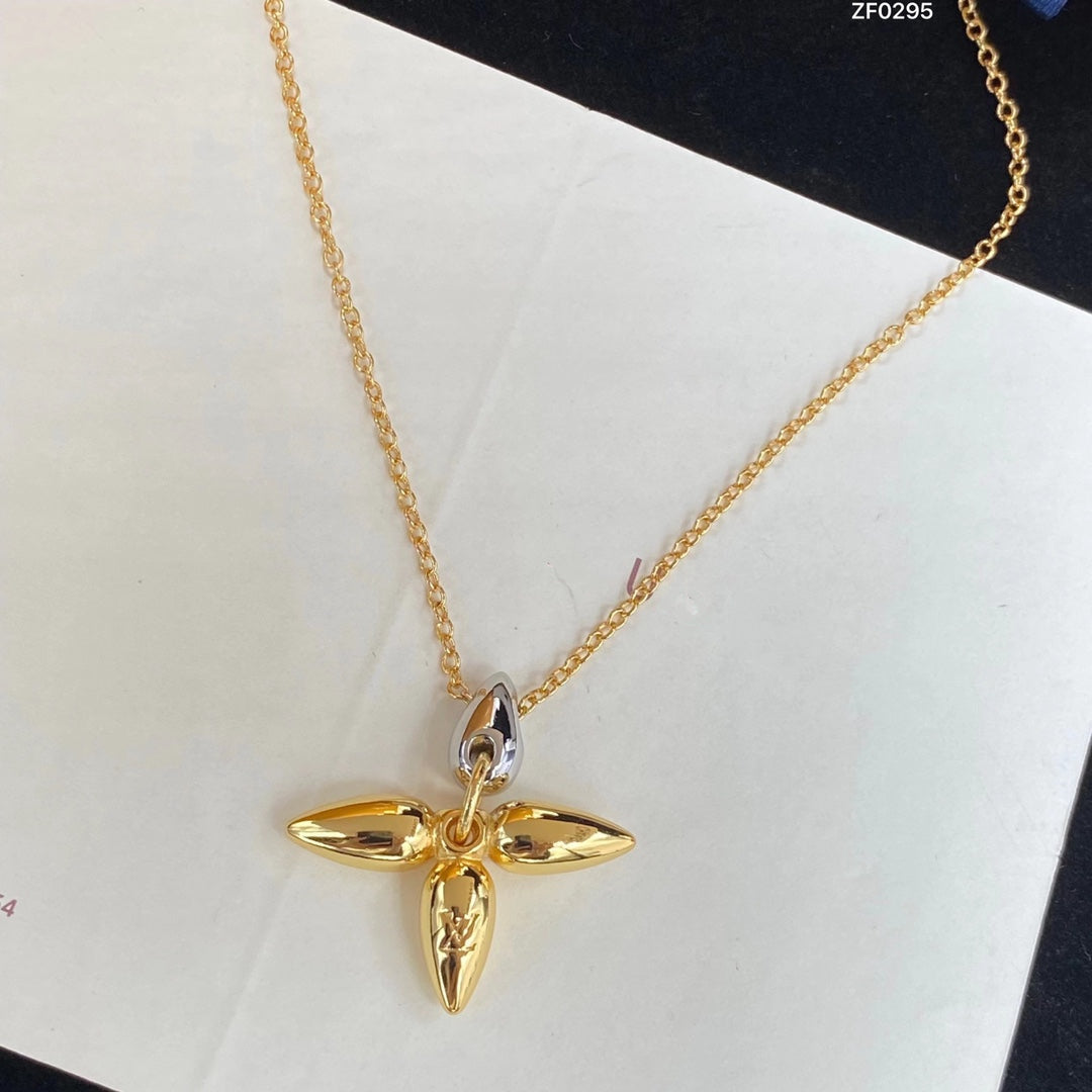 [Lucas Jewelry]LOUISETTE PEDANT GOLD NECKLACE