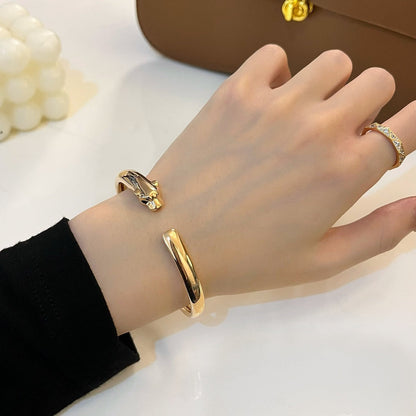 [Lucas Jewelry]PANTHERE GOLD OPEN BRACELET