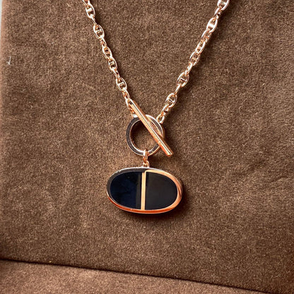 [Lucas Jewelry]CHAINE VERSO BLACK CERAMIC NECKLACE