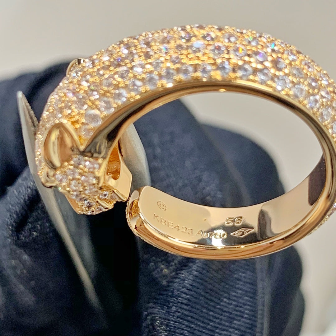 [Lucas Jewelry]PANTHERE PINK GOLD DIAMOND RING