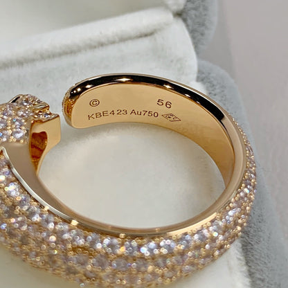 [Lucas Jewelry]PANTHERE PINK GOLD DIAMOND RING