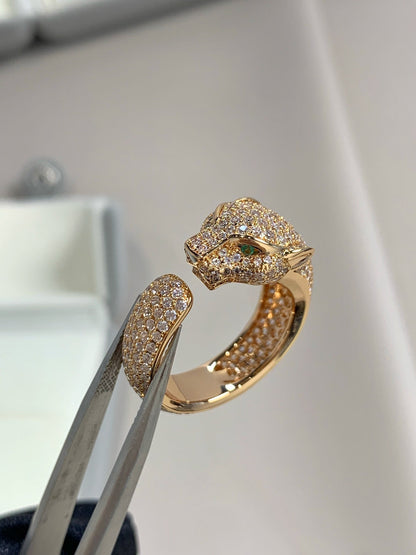 [Lucas Jewelry]PANTHERE PINK GOLD DIAMOND RING