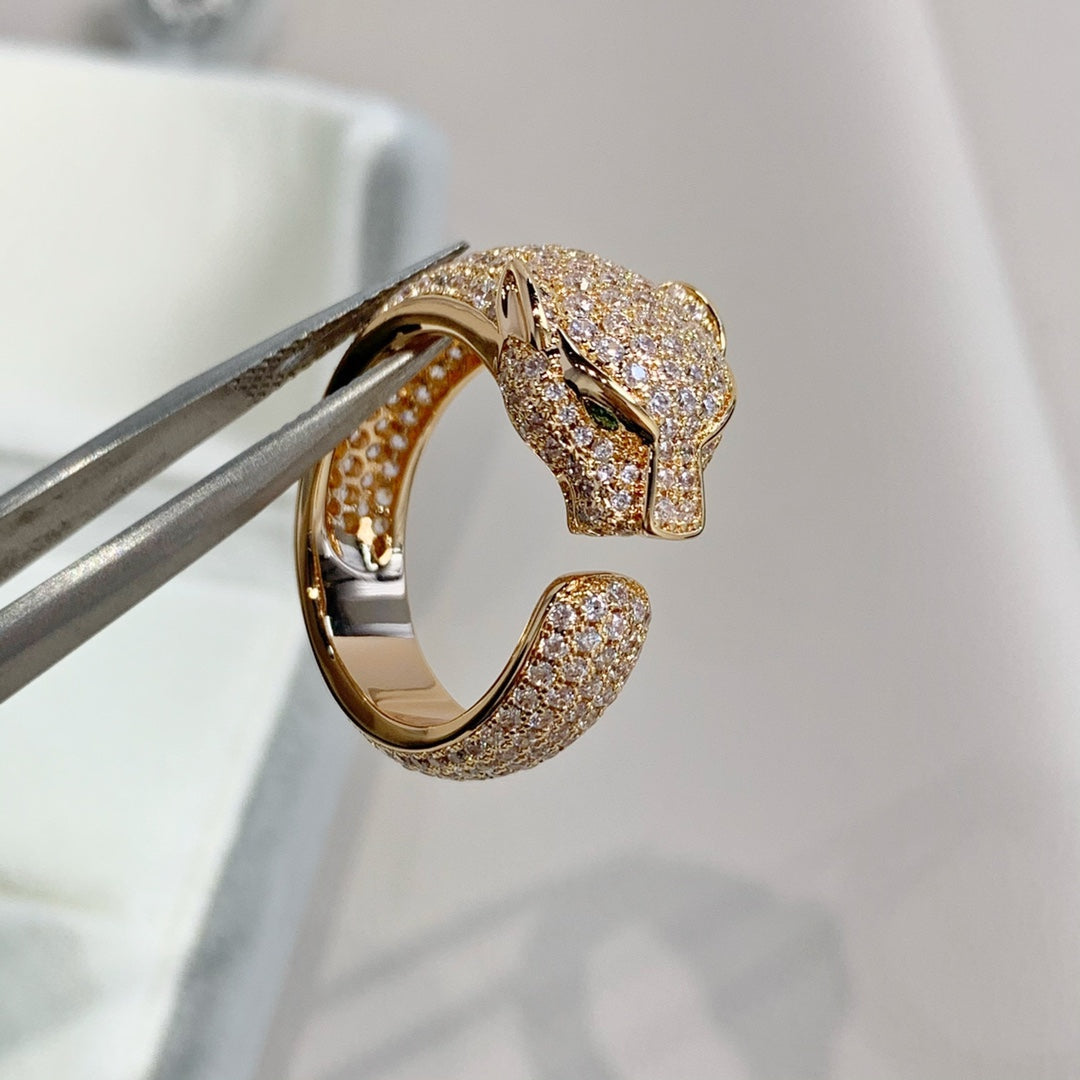 [Lucas Jewelry]PANTHERE PINK GOLD DIAMOND RING