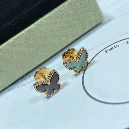 [Lucas Jewelry]BUTTERFLY DARK MOP  EARRINGS