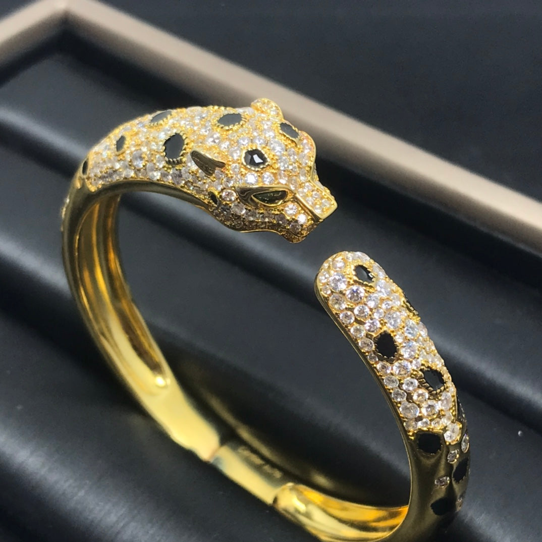 [Lucas Jewelry]PANTHERE BIG BRACELET DIAMONDS