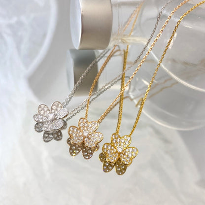 [Lucas Jewelry]FLOWER DIAMOND NECKLACE