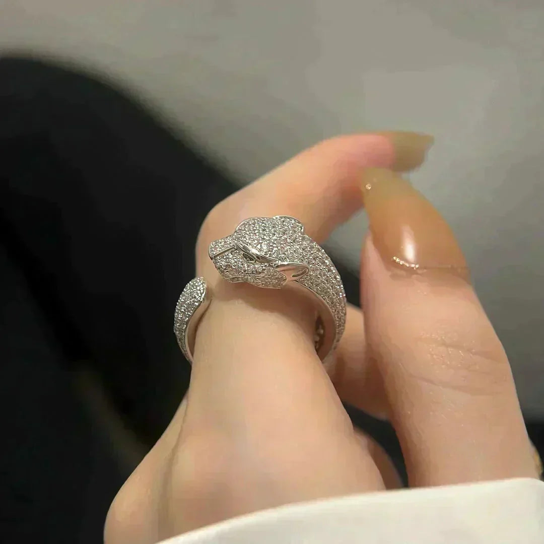 [Lucas Jewelry]PANTHERE 5.5MM ALL DIAMOND RING