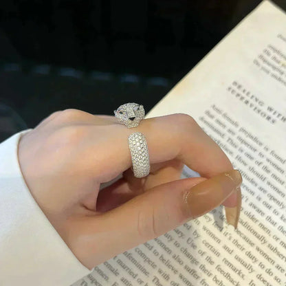 [Lucas Jewelry]PANTHERE 5.5MM ALL DIAMOND RING