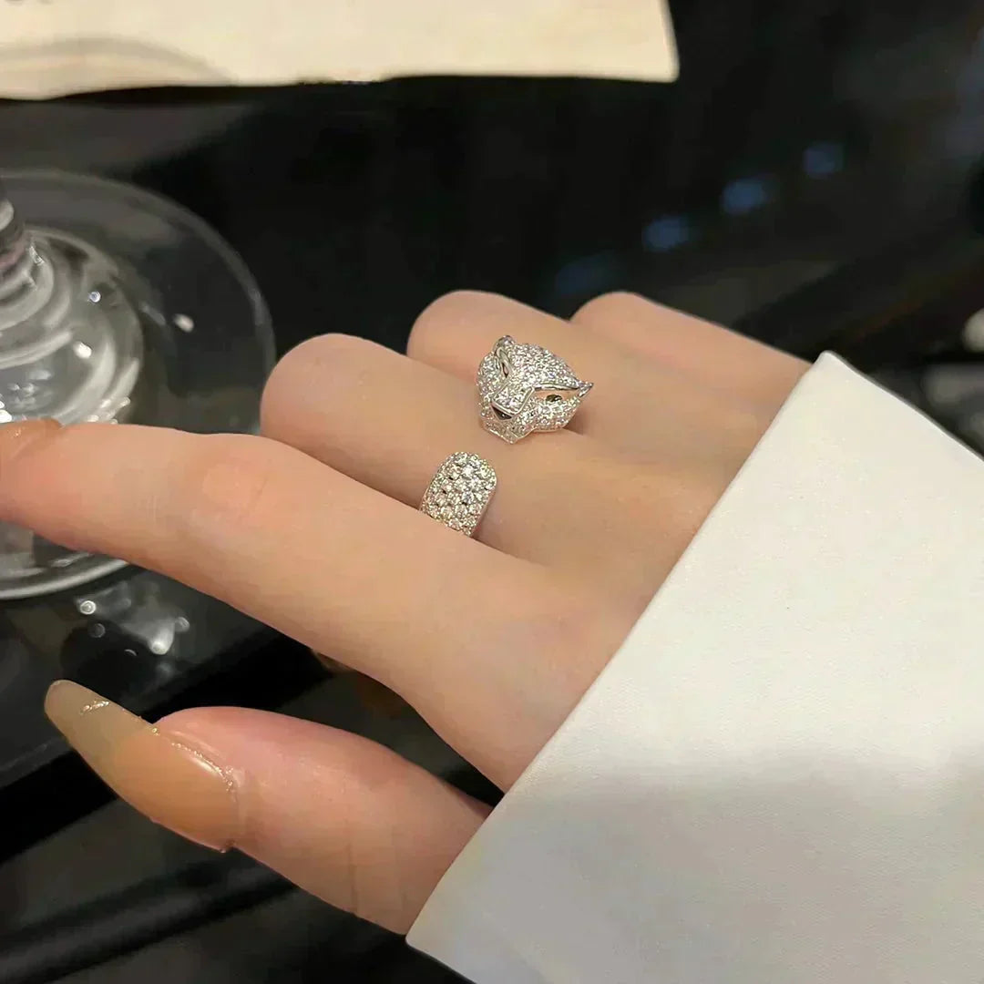 [Lucas Jewelry]PANTHERE 5.5MM ALL DIAMOND RING