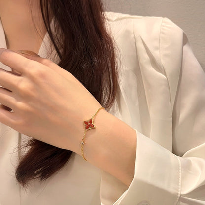 [Lucas Jewelry]COLOR STAR CARNELIAN PINK GOLD DIAMOND BRACELET