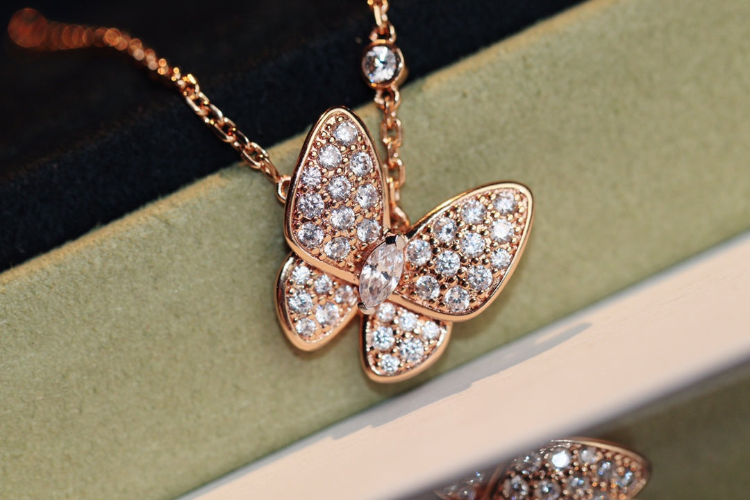 [Lucas Jewelry]BUTTERFLY DIAMOND NECKLACE