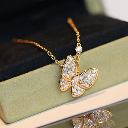 [Lucas Jewelry]BUTTERFLY DIAMOND NECKLACE